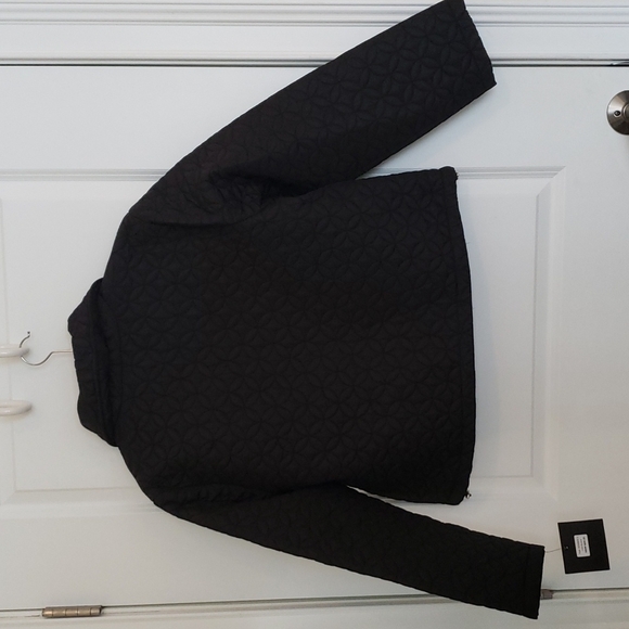 Marc New York Quilted Cropped Button-Up Jacket Black - Size M - Picture 3 of 10